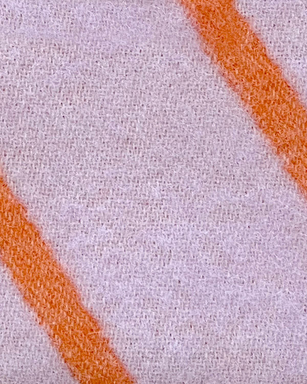 Maison Deux Lines Wool Blanket in Lilac/Orange – detail 6