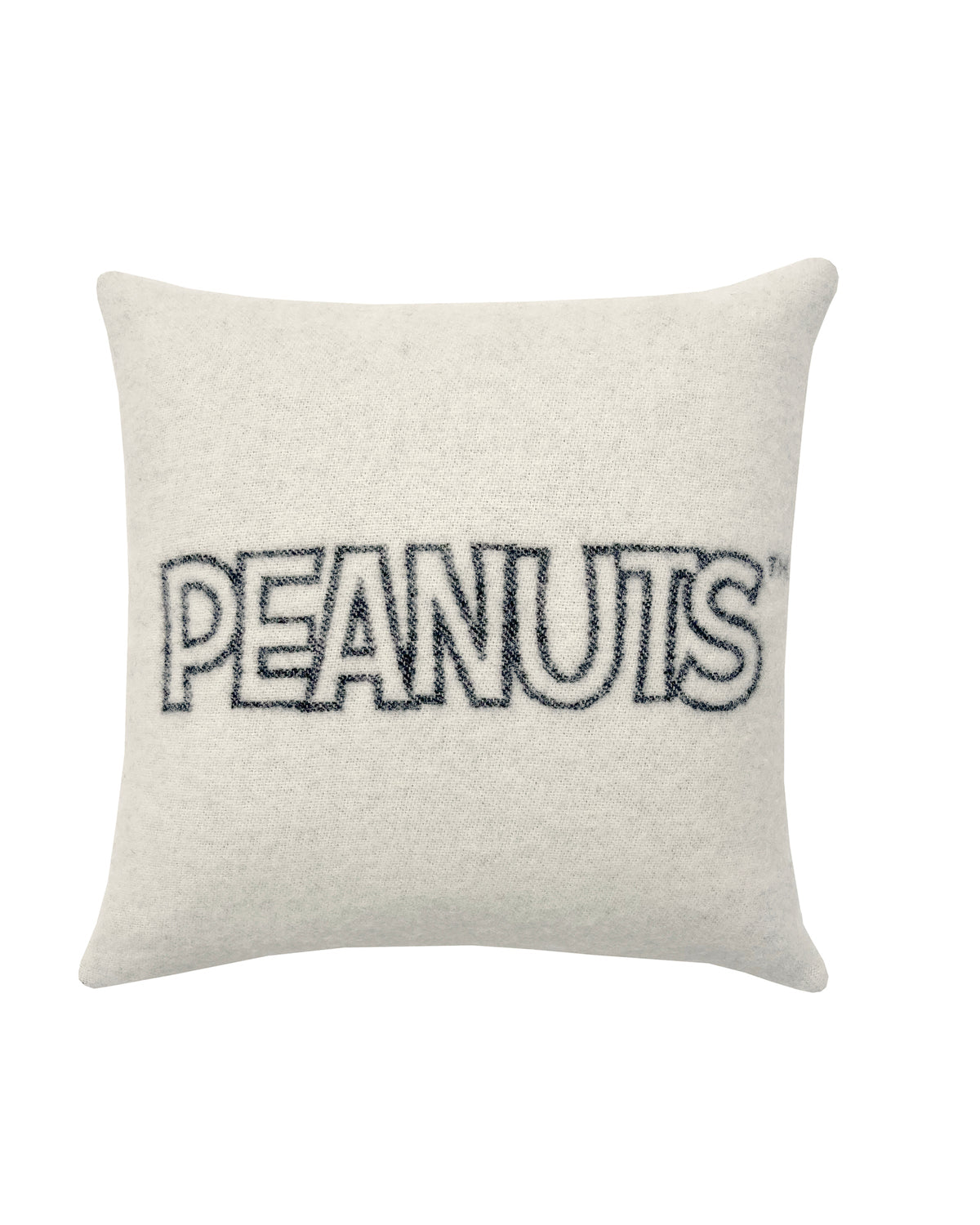 Maison Deux Peanuts Hug Wool Cushion Cover in White/Black – detail 3