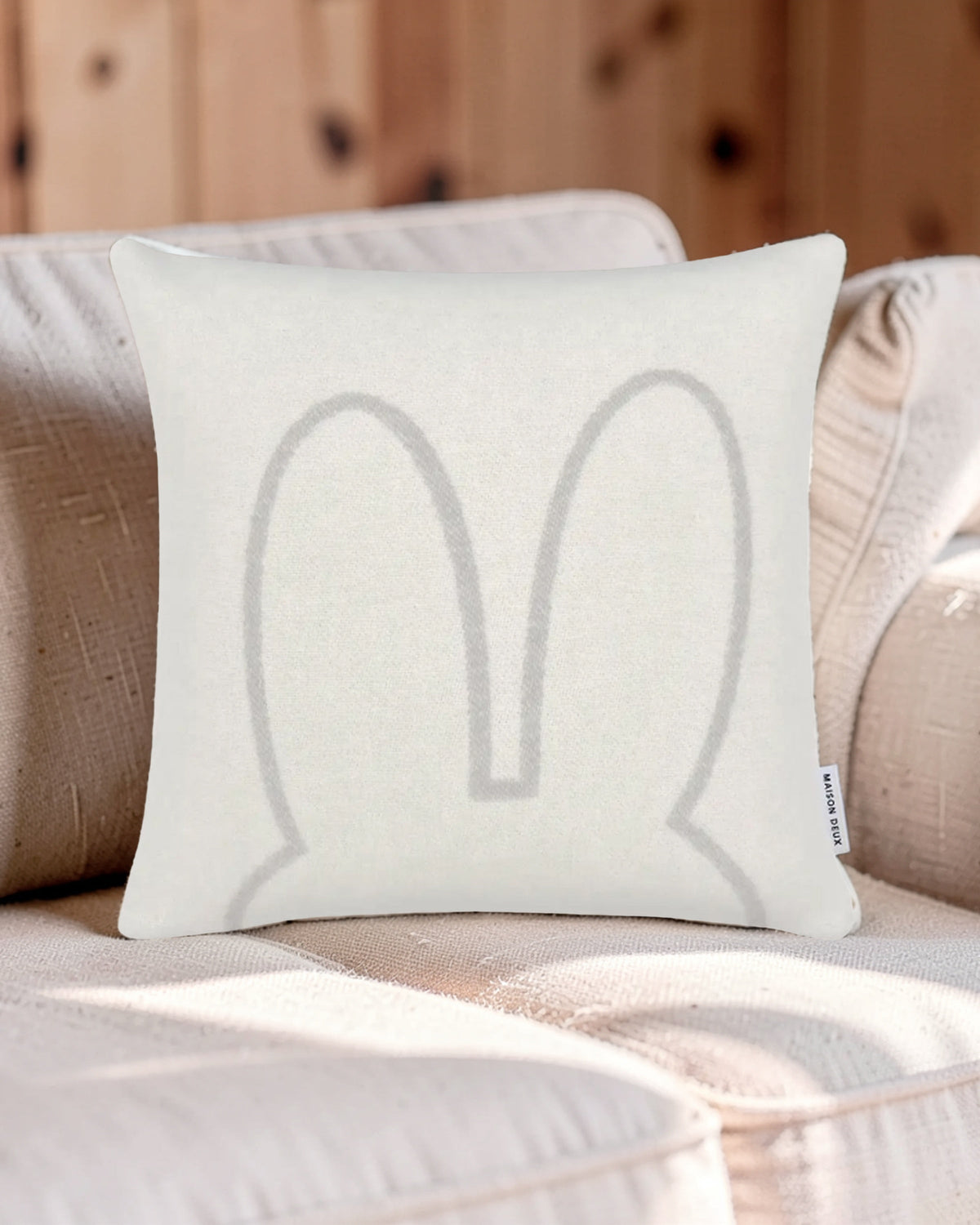 Maison Deux Miffy Cushion Cover in White Cloud – detail 4