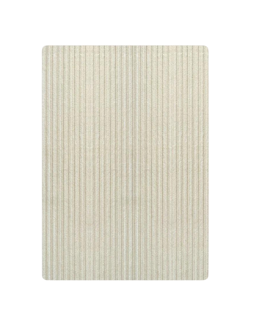 Maison Deux Solid Stripe Rug in Off White – main view