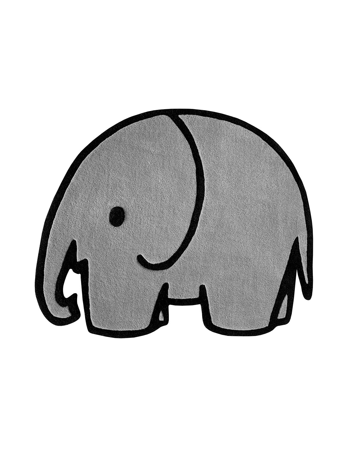 Maison Deux Olifant (Elephant) Rug in Grey/Black – detail 2
