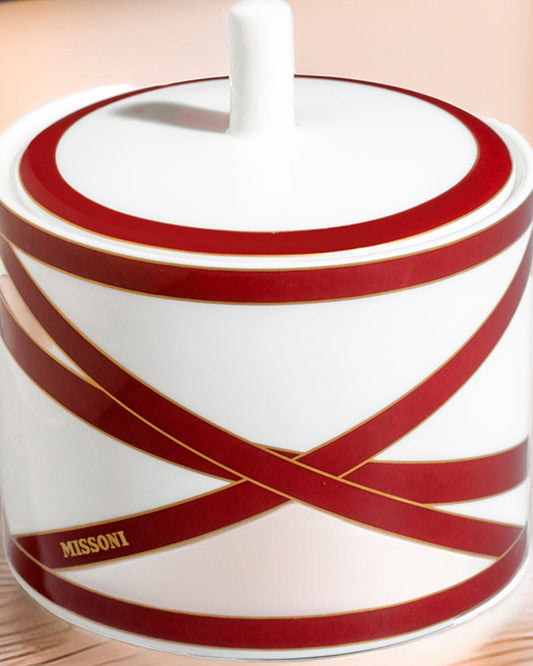 Missoni Home Nastri Bordeaux sugar bowl – photo 2