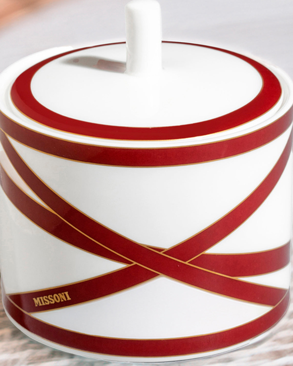 Missoni Home Nastri Bordeaux sugar bowl – photo 3