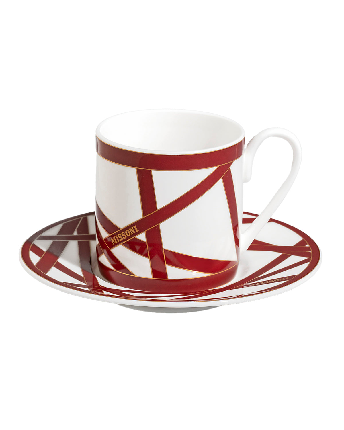 Missoni Home Nastri Bordeaux coffee cups & saucers – photo 2