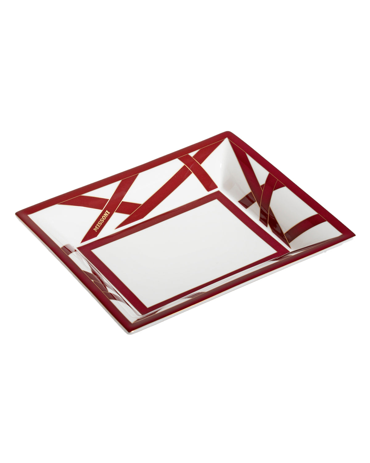 Missoni Home Nastri Bordeaux rectangular tray