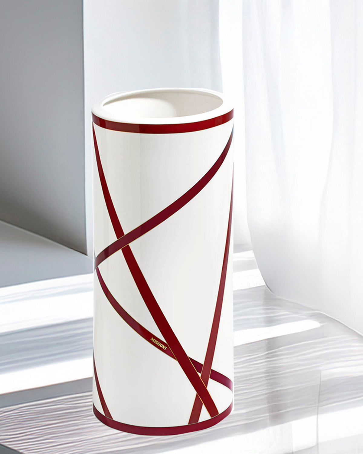 Missoni Home Nastri Bordeaux high vase – photo 3