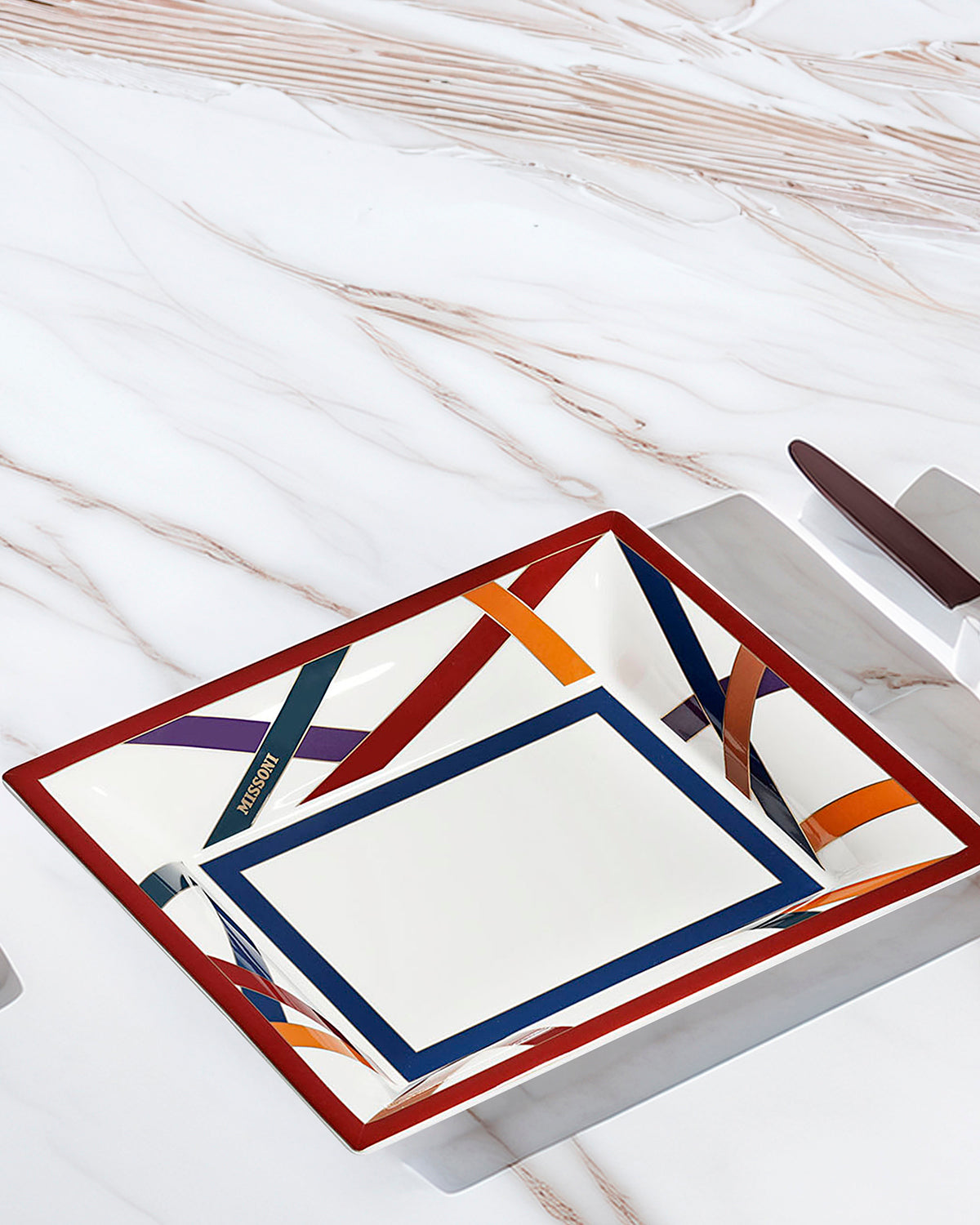 Missoni Home Nastri Multicolor rectangular tray – photo 3