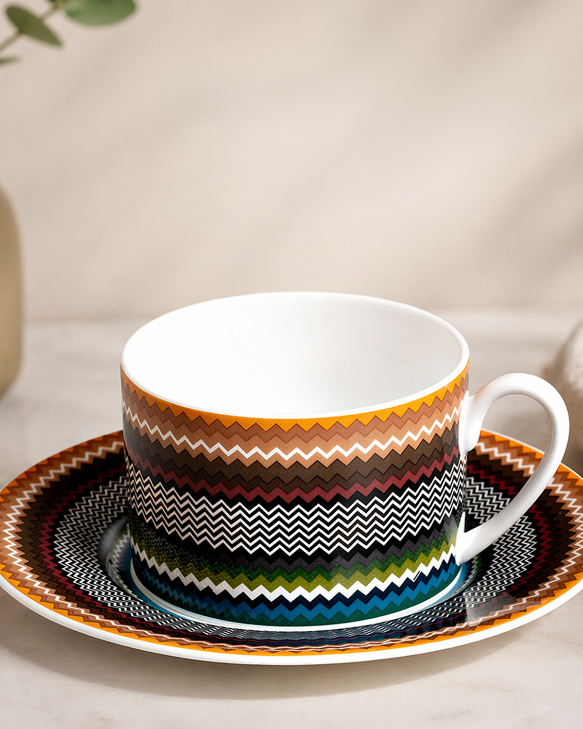 Missoni Home Zig Zag Foliage tea cups & saucers – photo 2