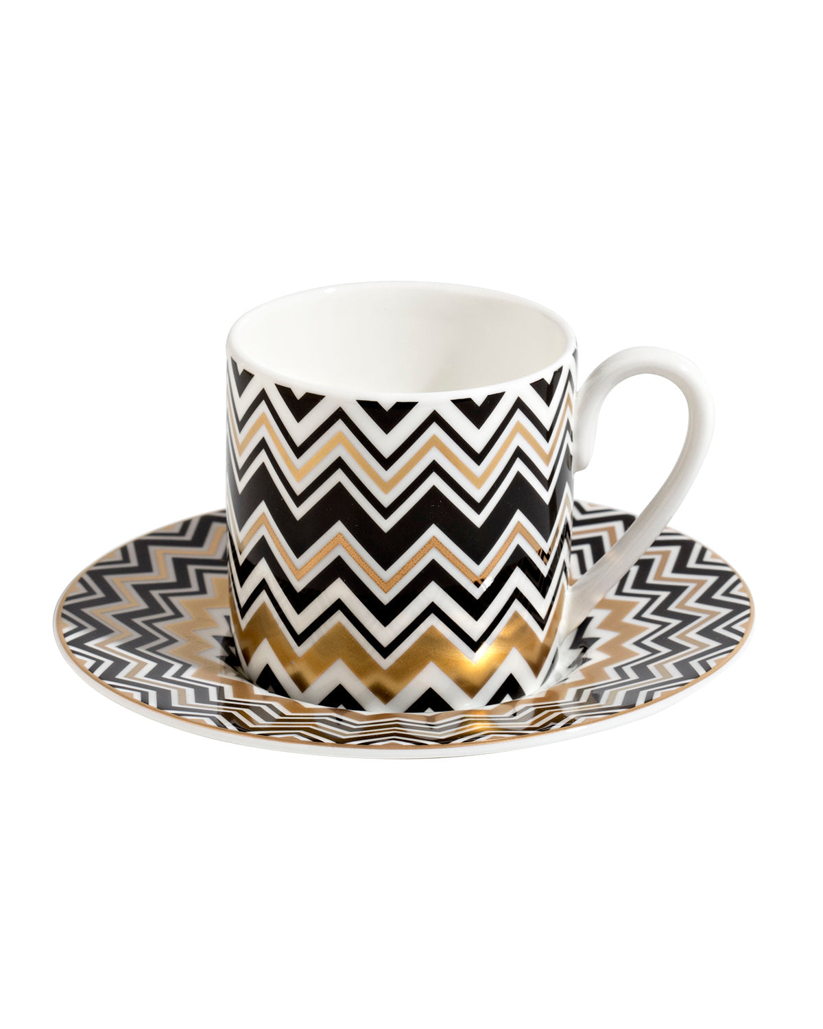Missoni Home Zig Zag Gold coffee cups & saucers – photo 2