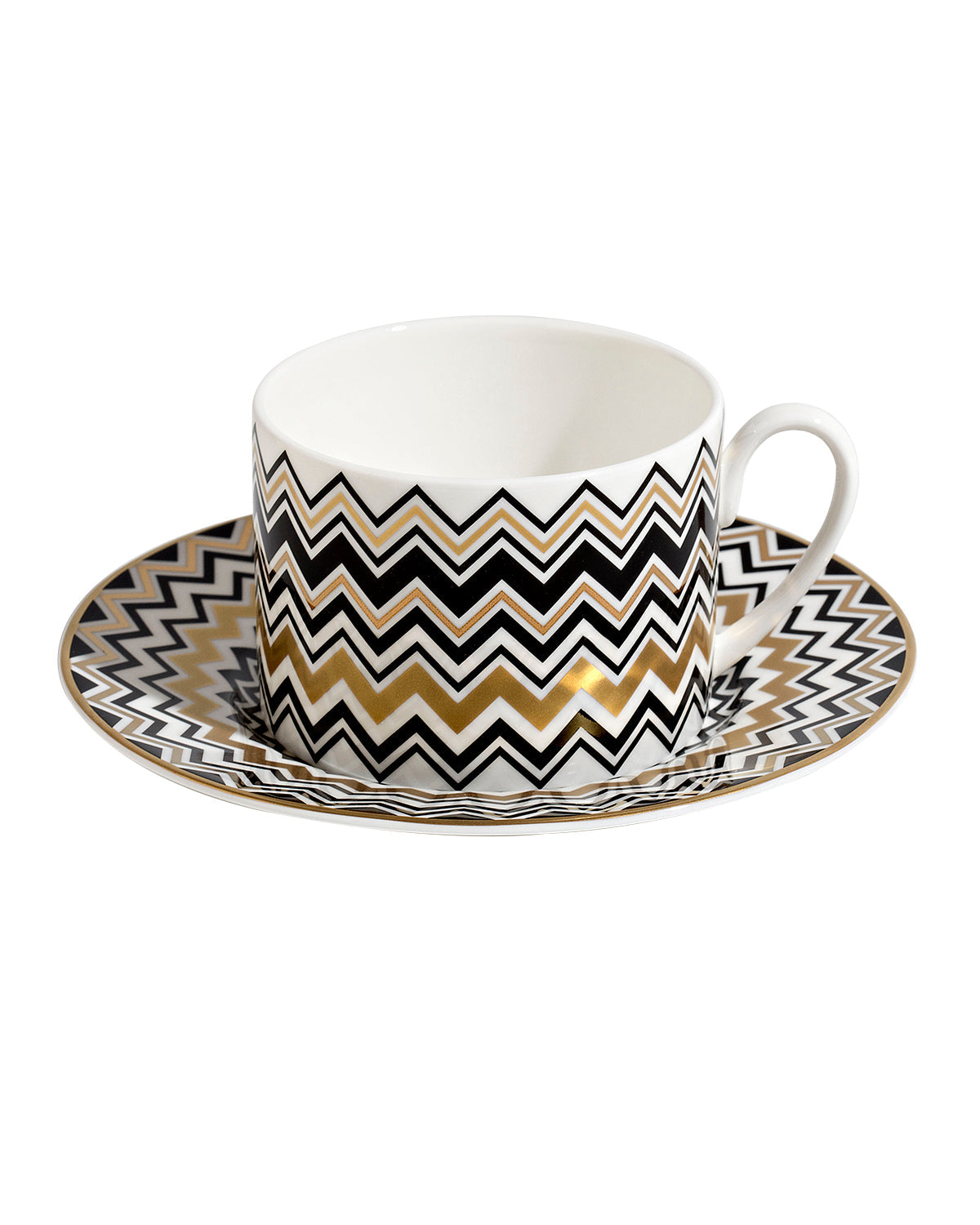 Missoni Home Zig Zag Gold tea cups & saucers – photo 2