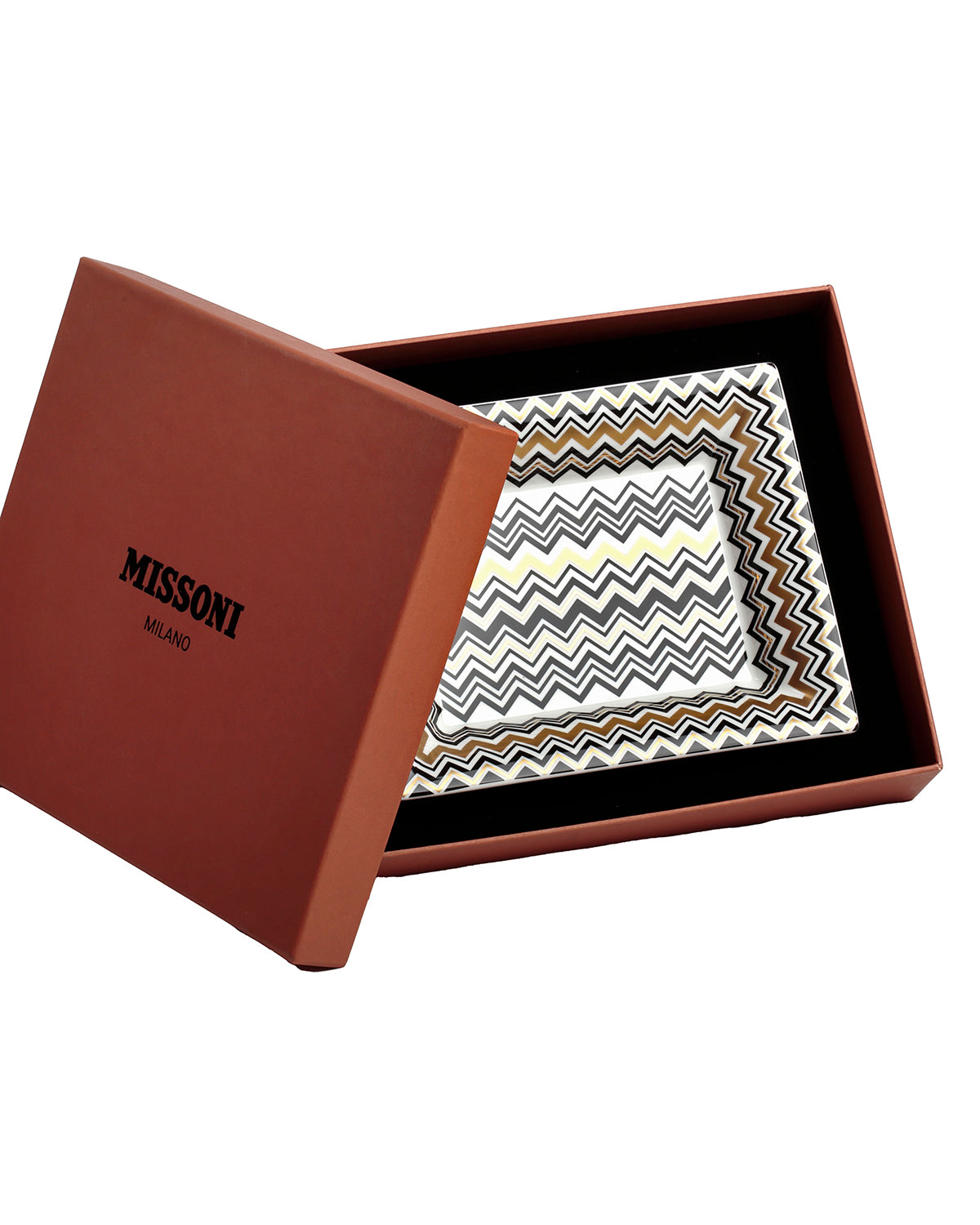 Missoni Home Zig Zag Gold rectangular tray