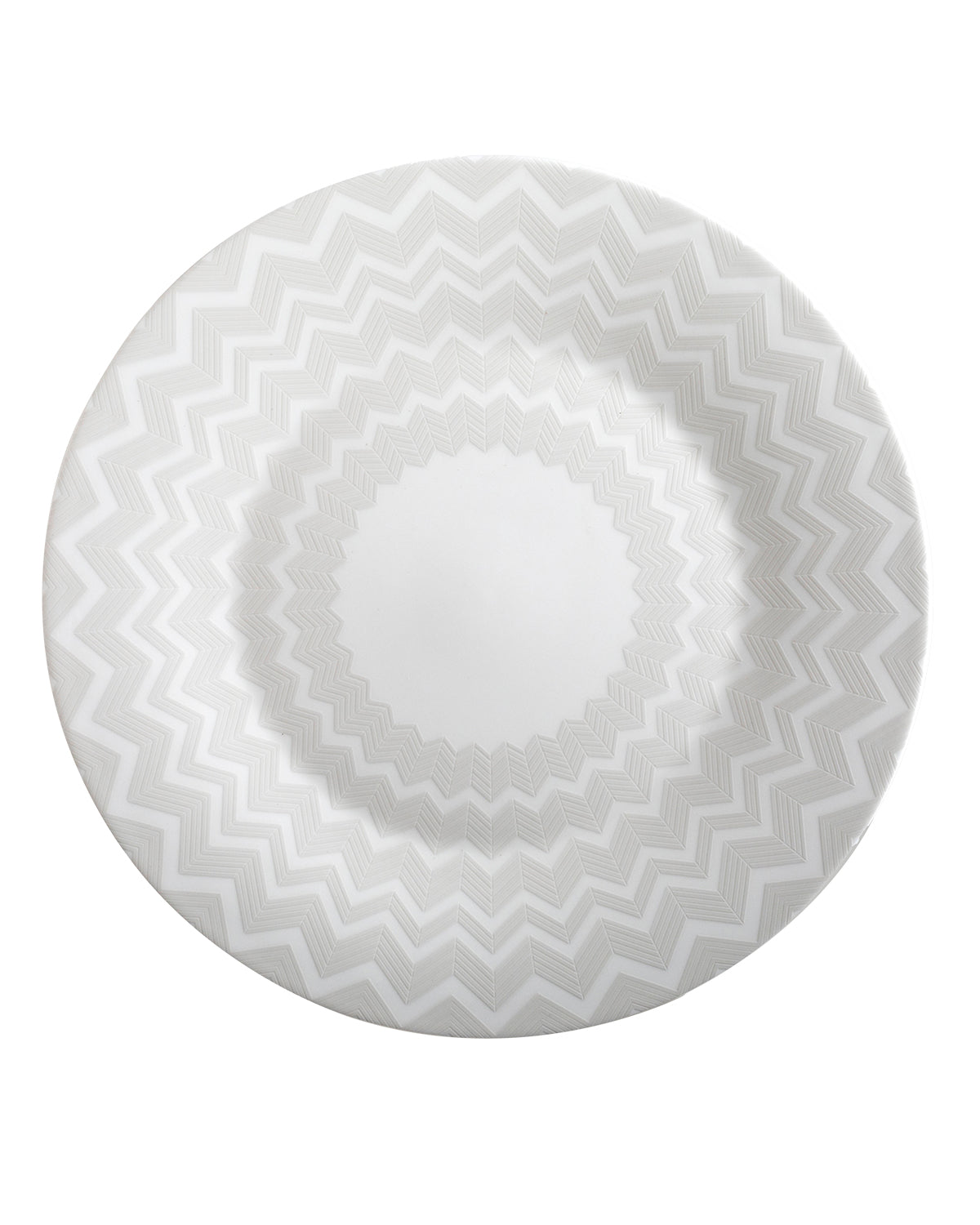 Missoni Home Zig Zag White charger plate