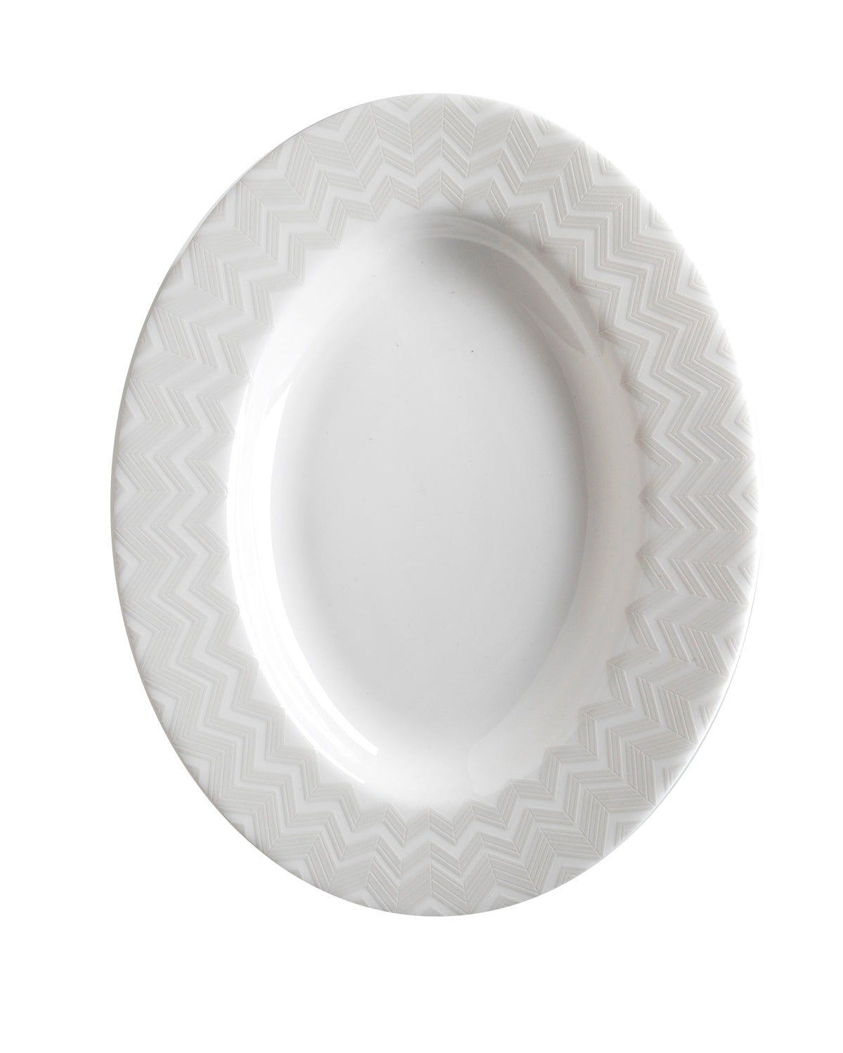 Missoni Home Zig Zag White pickle dish
