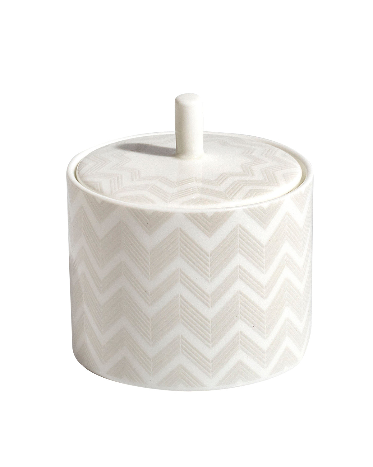 Missoni Home Zig Zag White sugar bowl