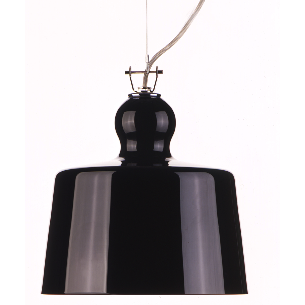 Produzione Privata Acquatinta in black glass – pendant light by Michele De Lucchi, photo 5
