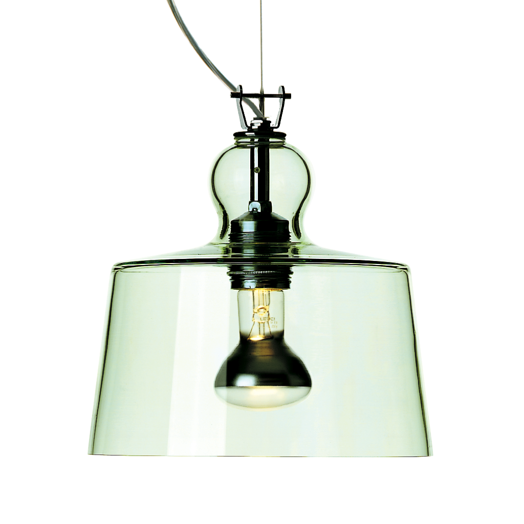 Produzione Privata Acquatinta in green glass – pendant light by Michele De Lucchi, photo 15