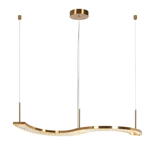 Macrobotrys 43 Brass Linear Pendant - LNC Home