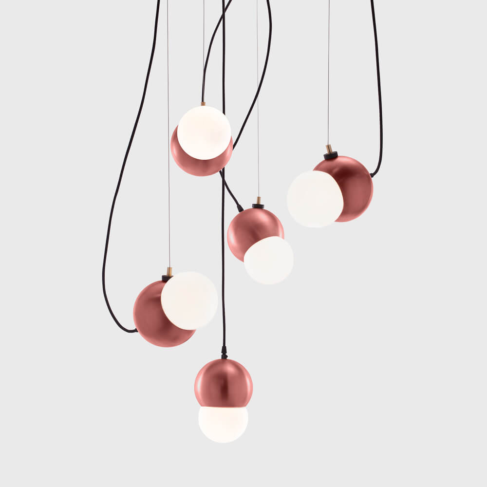 Maggie spun steel pendant light by Viso