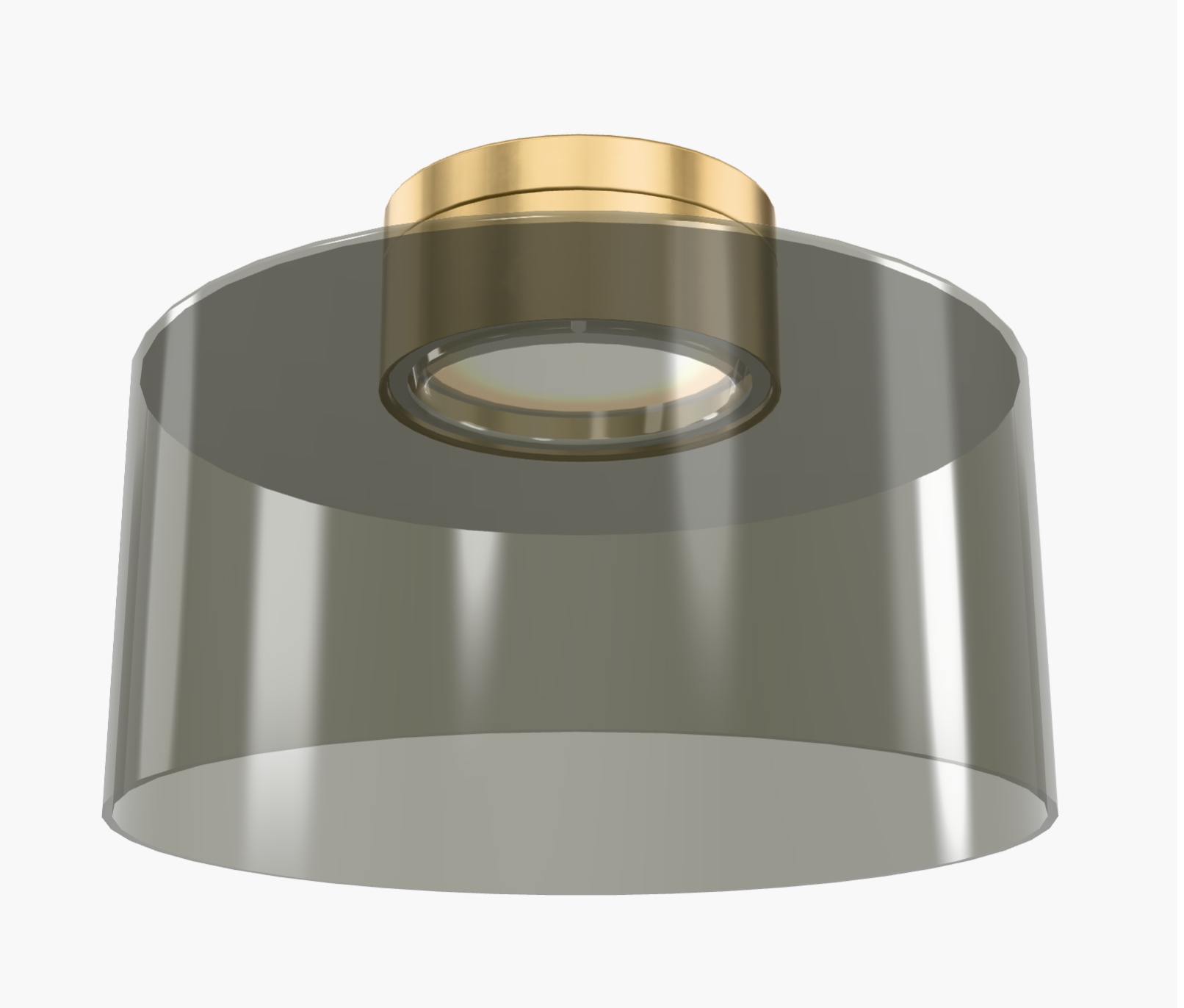 Manette 11-inch Satin Nickel Glass Flush Mount LED by Visual & Comfort & Co