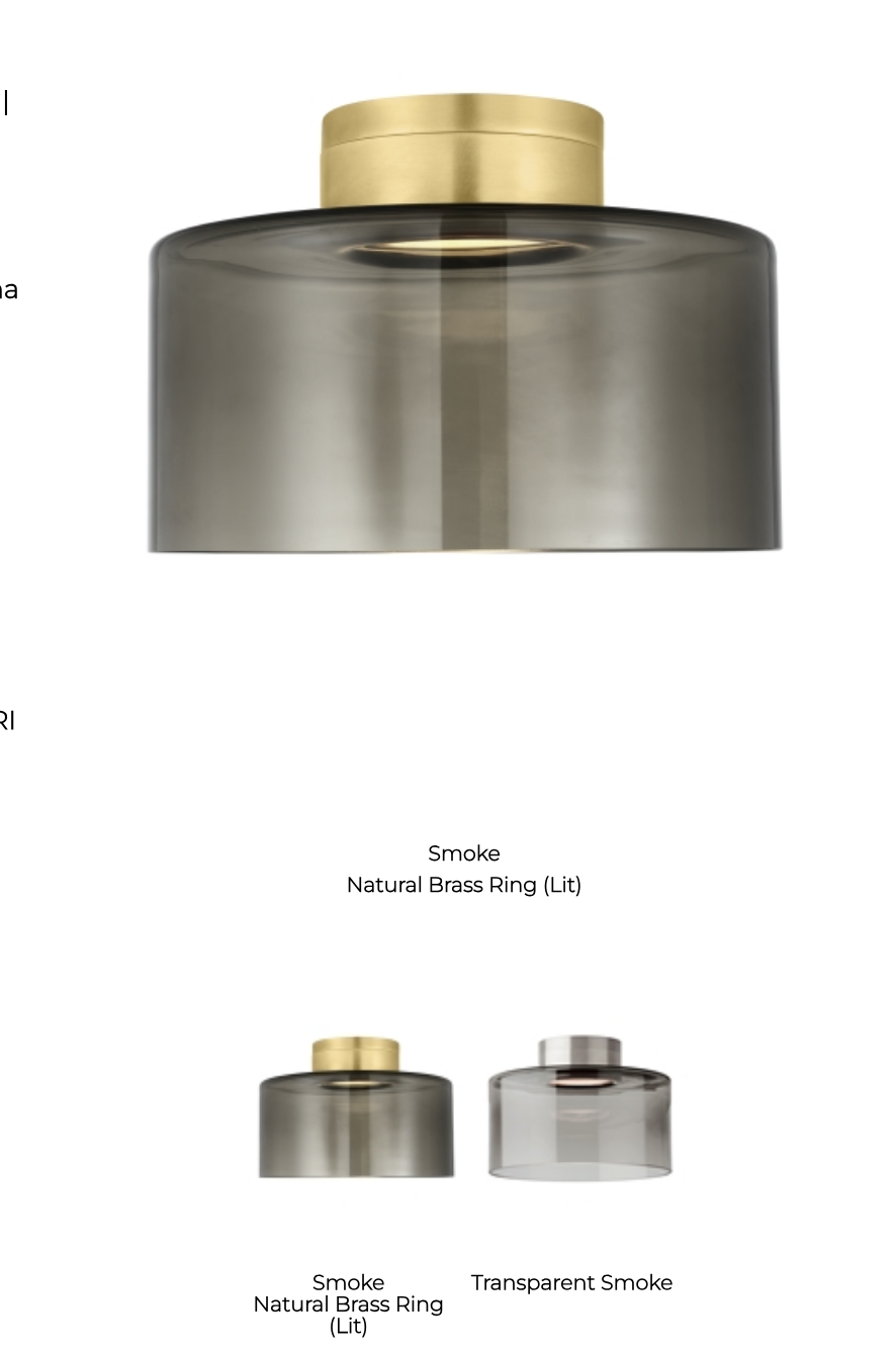 Manette 11-inch Satin Nickel Glass Flush Mount LED by Visual & Comfort & Co