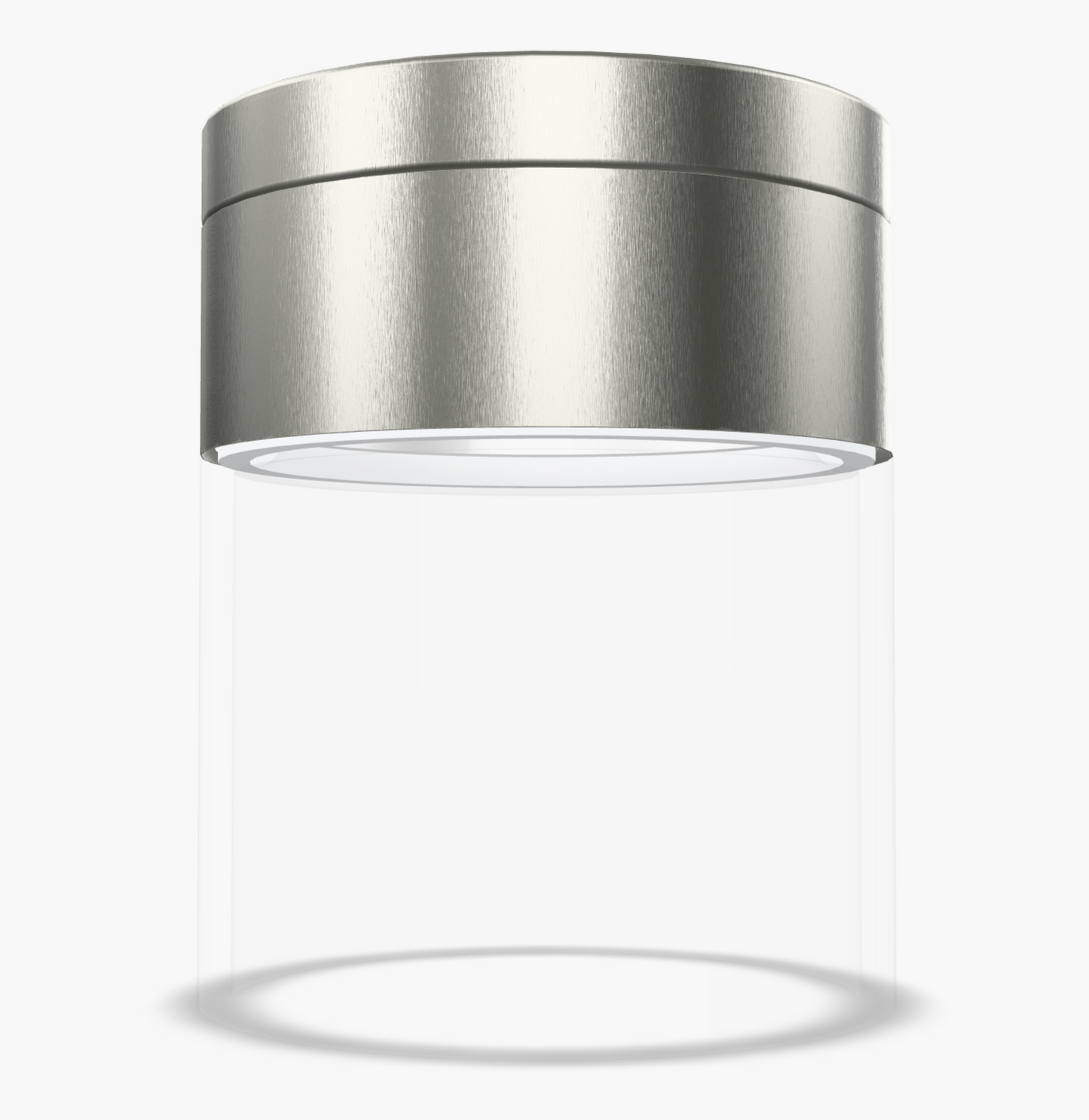 Manette 5-inch LED Flush Mount Satin Nickel Smoke Glass by Visual & Comfort & Co