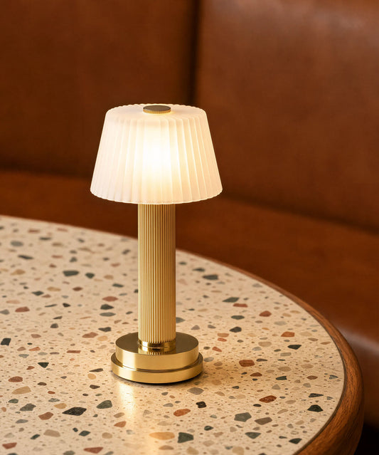 NEOZ Manhattan cordless table lamp, styled setting 1 (photo 1)