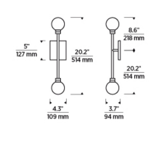 Mara LED Wall Sconce Ada by Visual & Comfort & Co