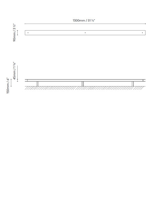 B.lux Marc Arm 130 (1L) dimension drawing