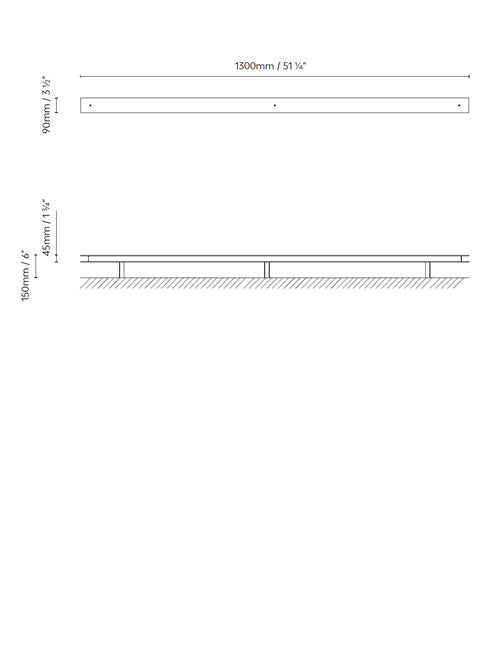 B.lux Marc Arm 130 (2L) dimension drawing