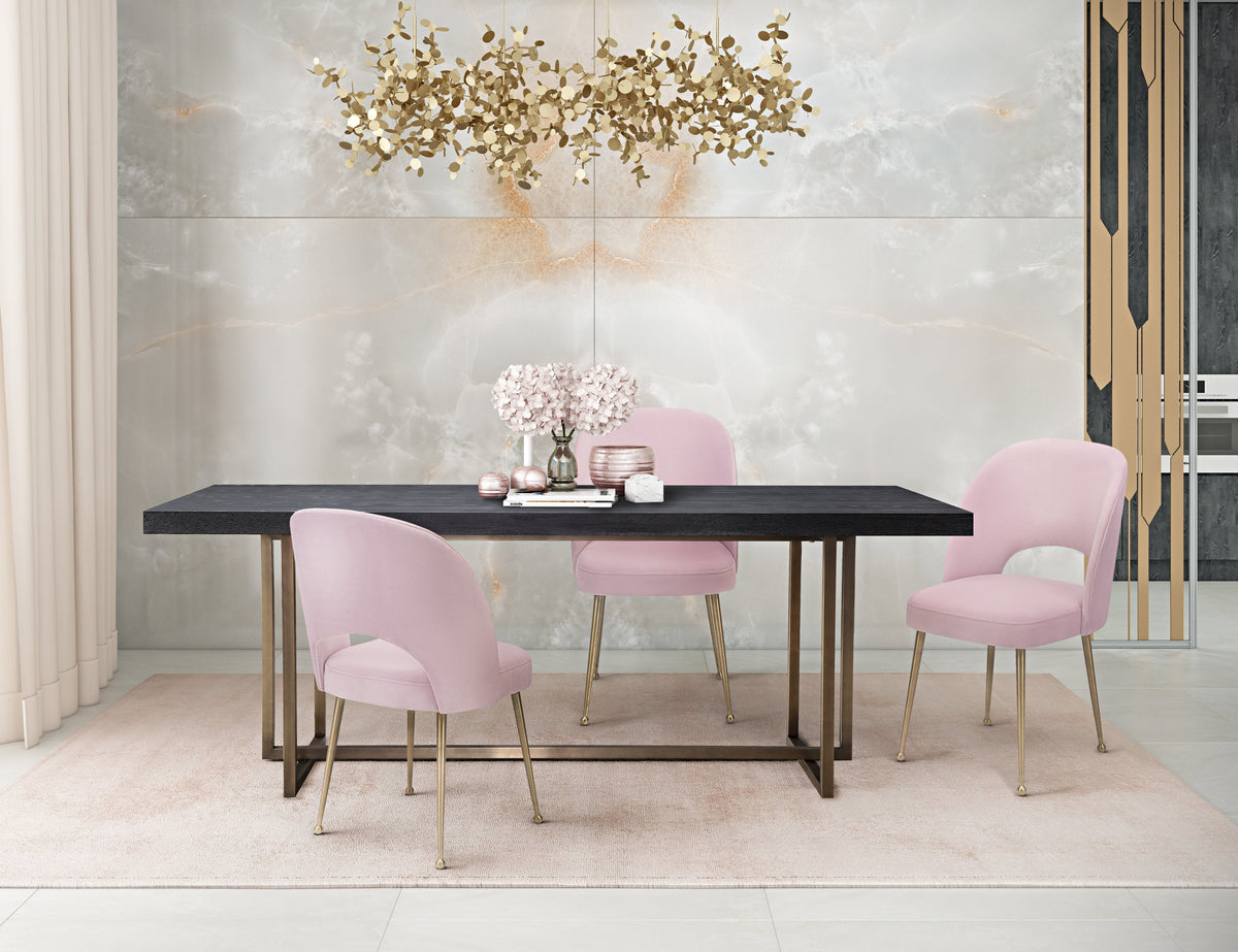 Swell Blush Performance Velvet Dining Chair by TOV Furniture – photo 2 of 6