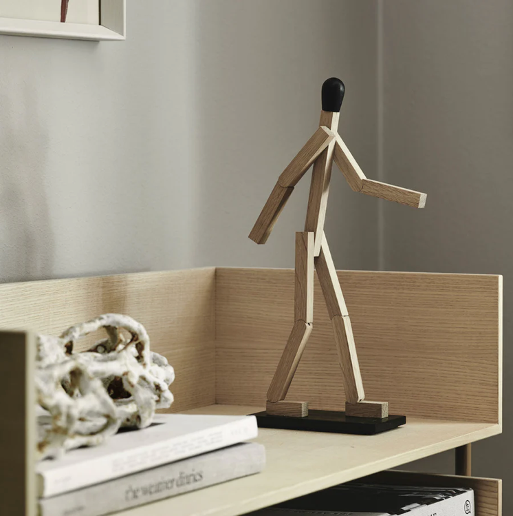 Boyhood Match Man wooden figure in oak, view 7 (image 7)