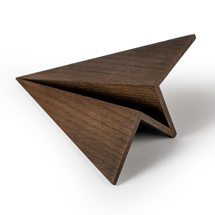 Boyhood Maverick Paper Plane wooden figure in smoked oak, Large (image 2)