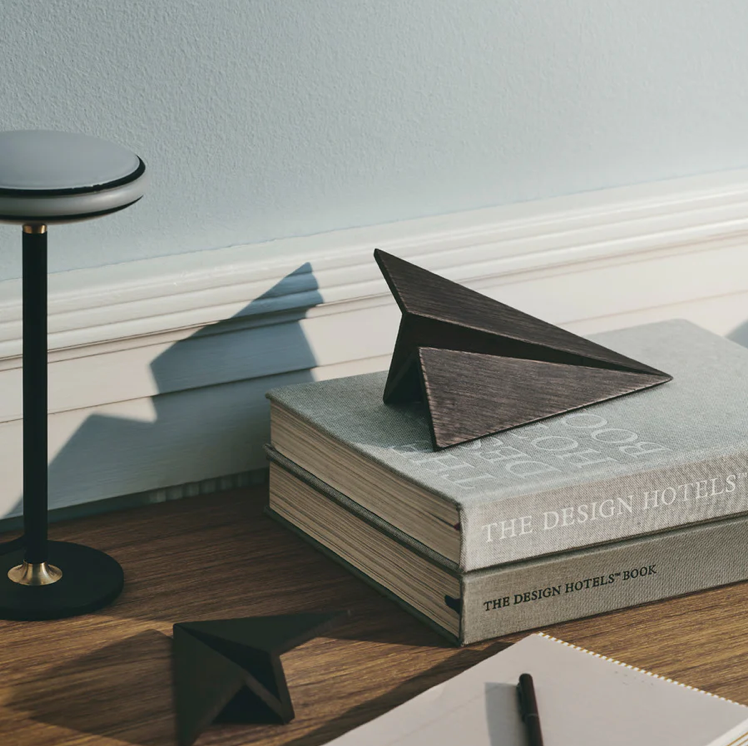 Boyhood Maverick Paper Plane wooden figure in smoked oak, Small (image 4)