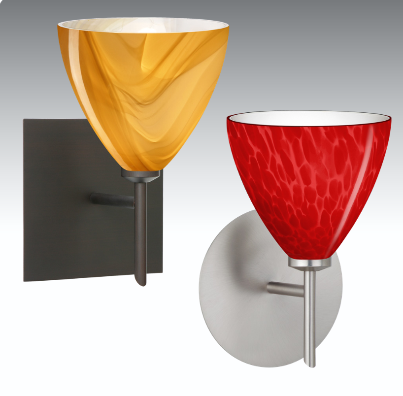 Decorative wall sconce with Opal White art glass for hallway and bathroom lighting