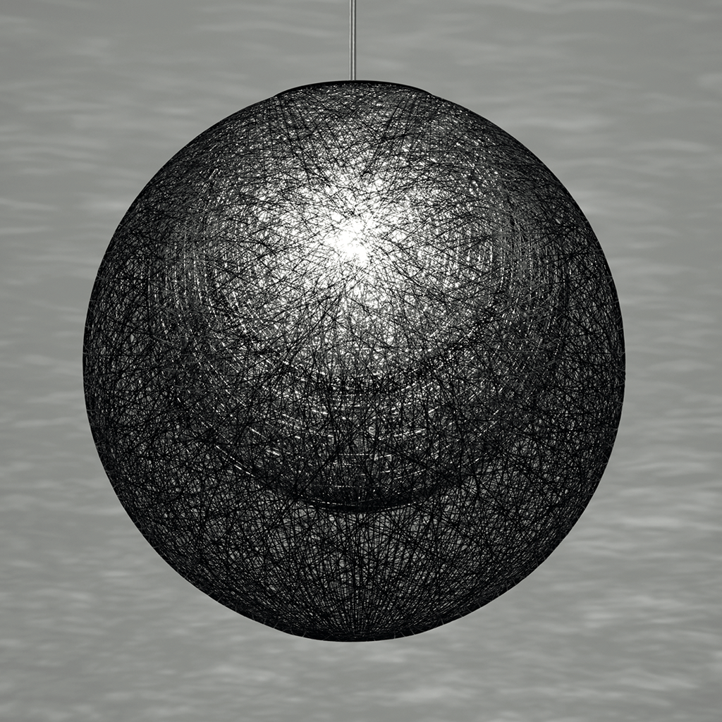 Yamagiwa Mayuhana Mie Pendant Light by Toyo Ito, in black (image 2 of 3)