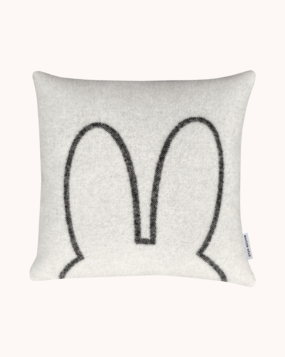 Maison Deux Miffy Cushion Cover in White/Black – detail 2