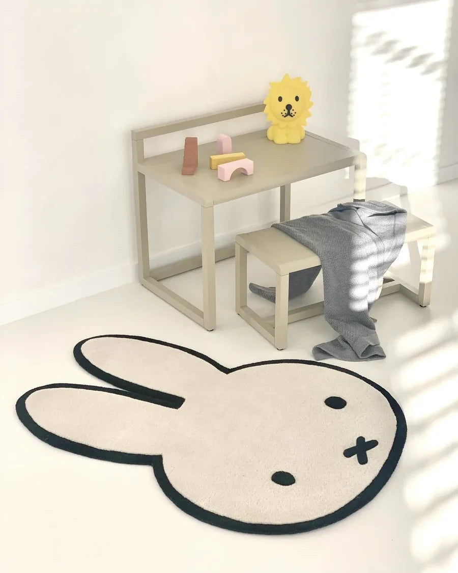 Maison Deux Miffy Rug in Cream/Black – main view