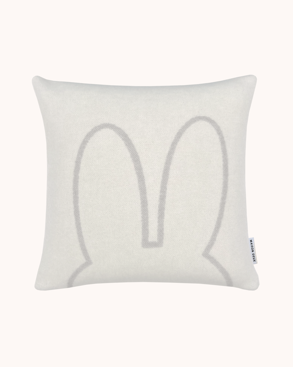 Maison Deux Miffy Cushion Cover in White Cloud – detail 2