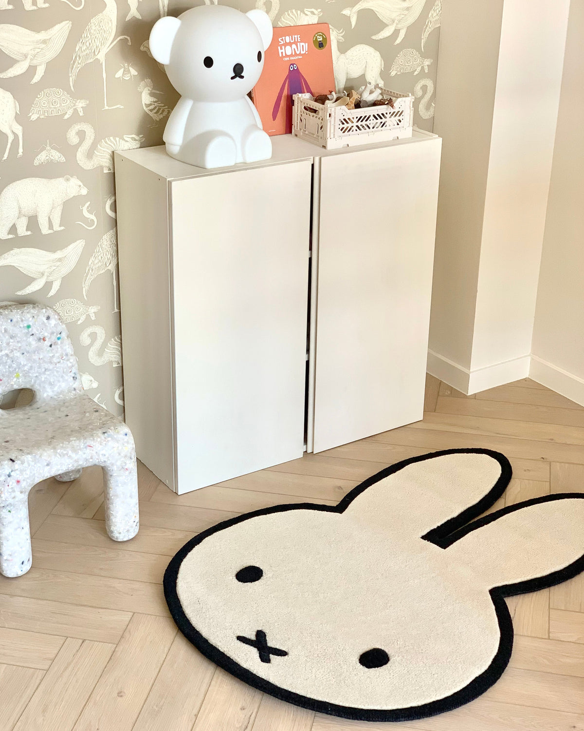 Maison Deux Miffy Rug in Cream/Black – detail 7