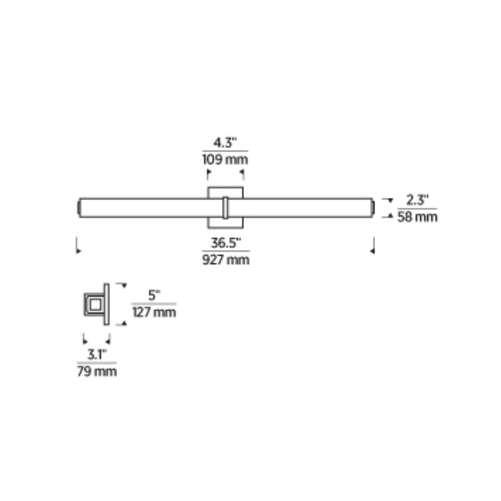 Visual Comfort Milan 36 Led Bathroom Wall Light Chrome 