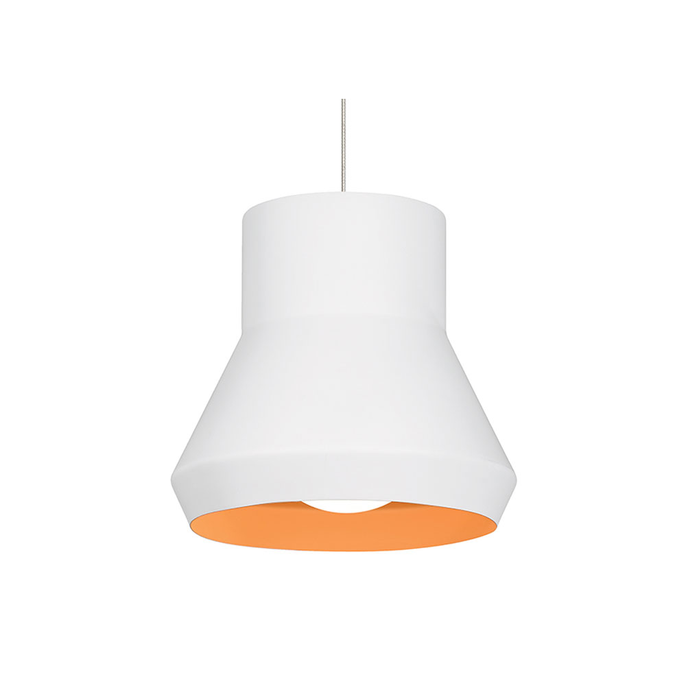 Visual Comfort Milo Pendant Light Grey Outside / Chartreuse Inside
