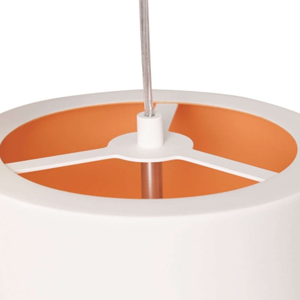 Visual Comfort Milo Pendant Light White Outside / Champagne Inside