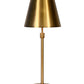 Mini Cordless Buffet Lamp with Metal Shade in Antique Brass
