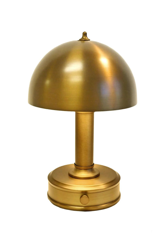 Decorative cordless table lamp for lounges and hospitality spaces