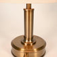 Portable Mini Tito Cordless Table Lamp Dark Antique Brass Pleated Shade