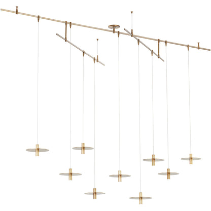 Visual Comfort Mini Ponte 9 Light Chandelier New Remote