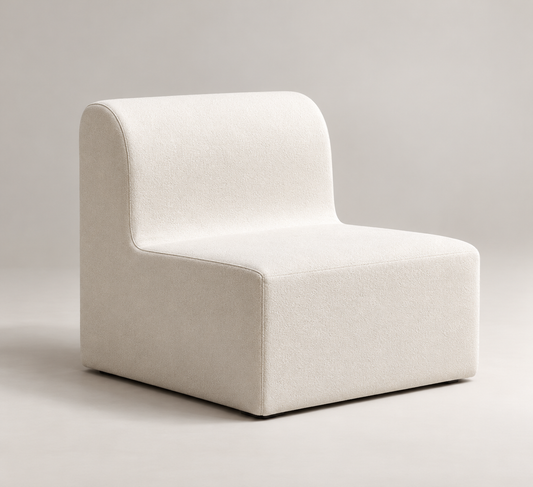 La Fête Zig Armless Outdoor Chair, Modular Marine-Vinyl Seat