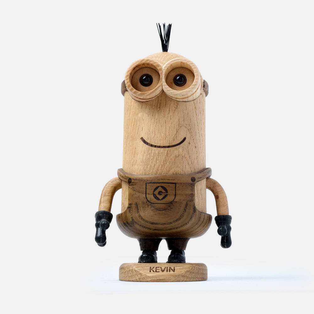Boyhood Minions Kevin wooden figure in oak & smoked oak, view 1 (image 2)