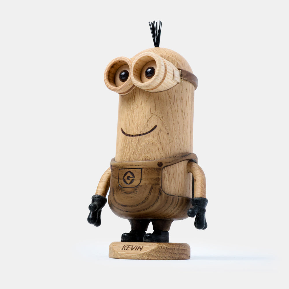 Boyhood Minions Kevin wooden figure in oak & smoked oak, view 2 (image 1)