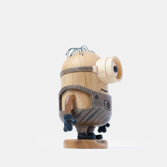 Boyhood Minions Stuart wooden figure in oak & smoked oak, view 2 (image 1)